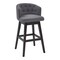 Armen Living Celine 26" Counter Height Swivel Gray Fabric and Espresso Wood Bar Stool LCCIBAESGR26 - alternate 1
